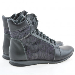Stivaletti donna 3275 nero combinato