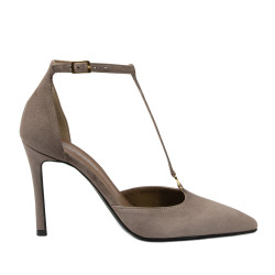 Scarpe eleganti donna 1323 sabbia velluto