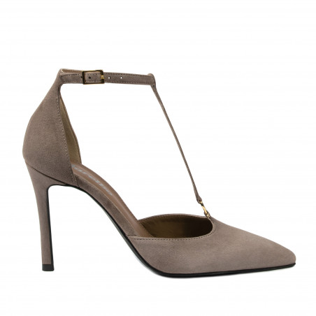 Scarpe eleganti donna 1323 sabbia velluto
