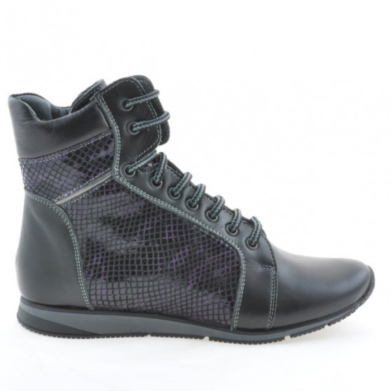 Stivaletti donna 3275 nero combinato