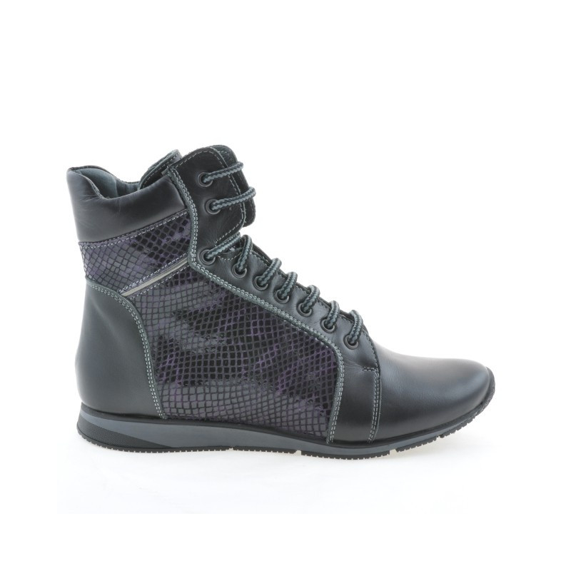 Stivaletti donna 3275 nero combinato