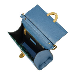 Borsa donna a tracolla 032g blu caviale