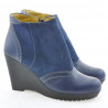 Stivaletti donna 3268 indigo velluto combinato