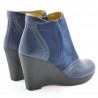 Stivaletti donna 3268 indigo velluto combinato