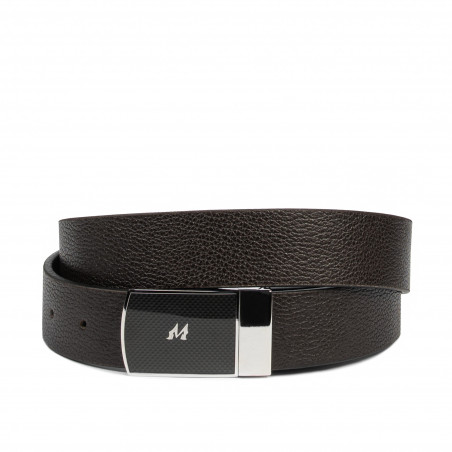 Cintura uomo 62b bicolore nero biz + marrone biz