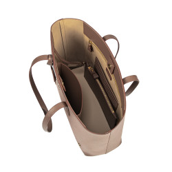 Borsa donna a tracolla 030g cappuccino saffiano