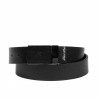 Cintura uomo 62b bicolore nero lucido+nero opaco