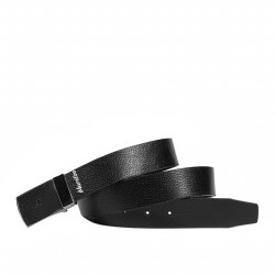 Cintura uomo 62b bicolore nero lucido+nero opaco