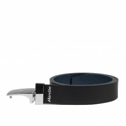 Cintura uomo 62b bicolore biz blu+nero opaco