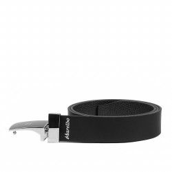 Cintura uomo 62b bicolore nero lucido+nero opaco