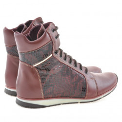 Stivaletti donna 3275 bordeaux combinato