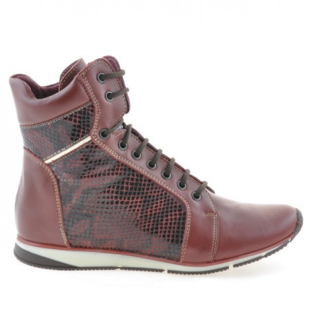 Stivaletti donna 3275 bordeaux combinato