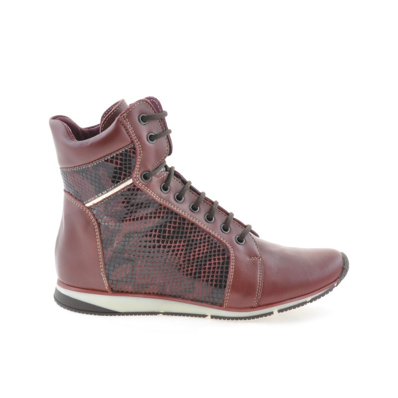 Stivaletti donna 3275 bordeaux combinato