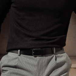 Cintura uomo 70b nero lucido lifestyle
