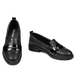 Scarpe casual/eleganti donna 6037 nero perlato combinato