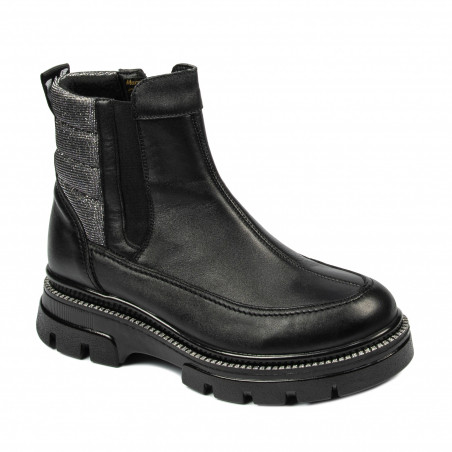 Stivaletti donna 3357 nero combinato