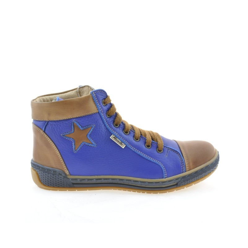 Stivaletti donna 3274 indaco+marrone