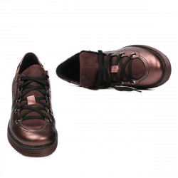 Scarpe casual donna 6026 bordeaux perlato combinato