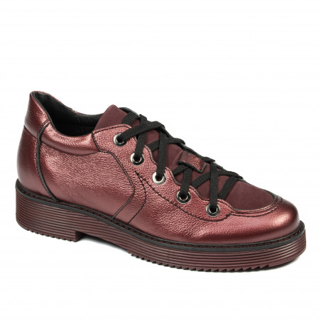 Scarpe casual donna 6026 bordeaux perlato combinato