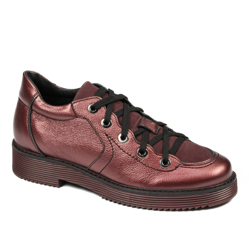 Scarpe casual donna 6026 bordeaux perlato combinato
