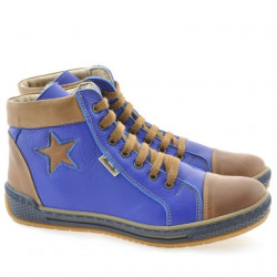 Stivaletti donna 3274 indaco+marrone