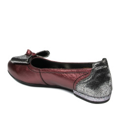 Ballerine donna 6014 bordeaux perlato combinato