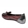 Ballerine donna 6014 bordeaux perlato combinato