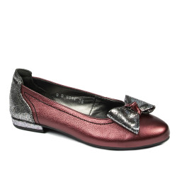 Ballerine donna 6014 bordeaux perlato combinato