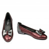 Ballerine donna 6014 bordeaux perlato combinato