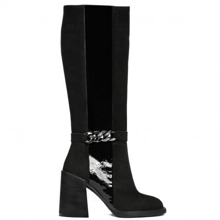 Stivali donna 1185 bufalo nero combinato