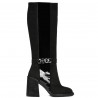 Stivali donna 1185 bufalo nero combinato