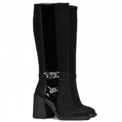 Stivali donna 1185 bufalo nero combinato