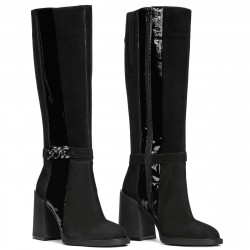 Stivali donna 1185 bufalo nero combinato