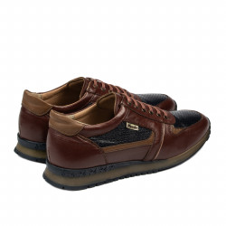 Scarpe sportive uomo 833 marrone+indaco