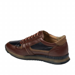 Scarpe sportive uomo 833 marrone+indaco