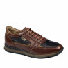 Scarpe sportive uomo 833 marrone+indaco