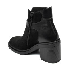 Stivaletti donna 3400 bufalo nero combinato