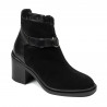 Stivaletti donna 3400 bufalo nero combinato