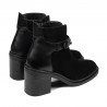 Stivaletti donna 3400 bufalo nero combinato