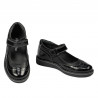 Scarpe per bambini piccoli 56c in vernice nera combinata