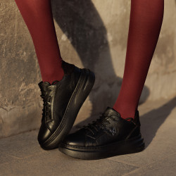 Scarpe sportive donna 6077 nero combinato lifestyle