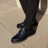 Scarpe eleganti uomo 972 vernice indaco combinato lifestyle