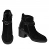 Stivaletti donna 3400 bufalo nero combinato