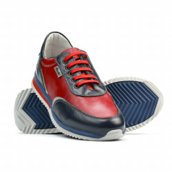 Scarpe sportive adolescenti 374 indaco+rosso