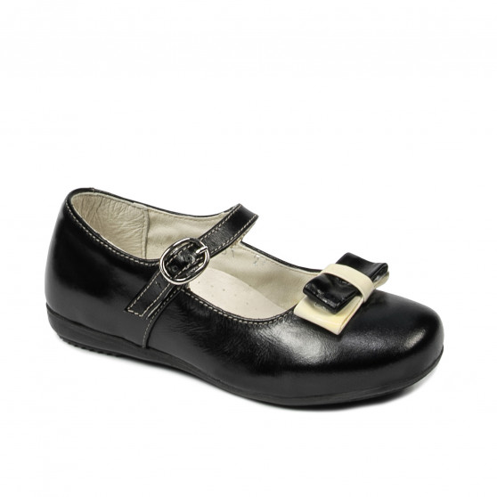 Scarpe bambini piccoli 51c vernice nero+beige
