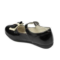 Scarpe bambini piccoli 51c vernice nero+beige