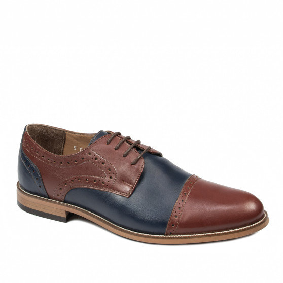 Scarpe eleganti uomo 880 marrone+indaco