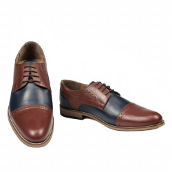 Scarpe eleganti uomo 880 marrone+indaco