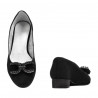 Scarpe eleganti/casual donna 1290 nero camoscio