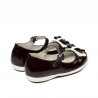 Scarpe per bambini piccoli 51c vernice bordeaux+bianco
